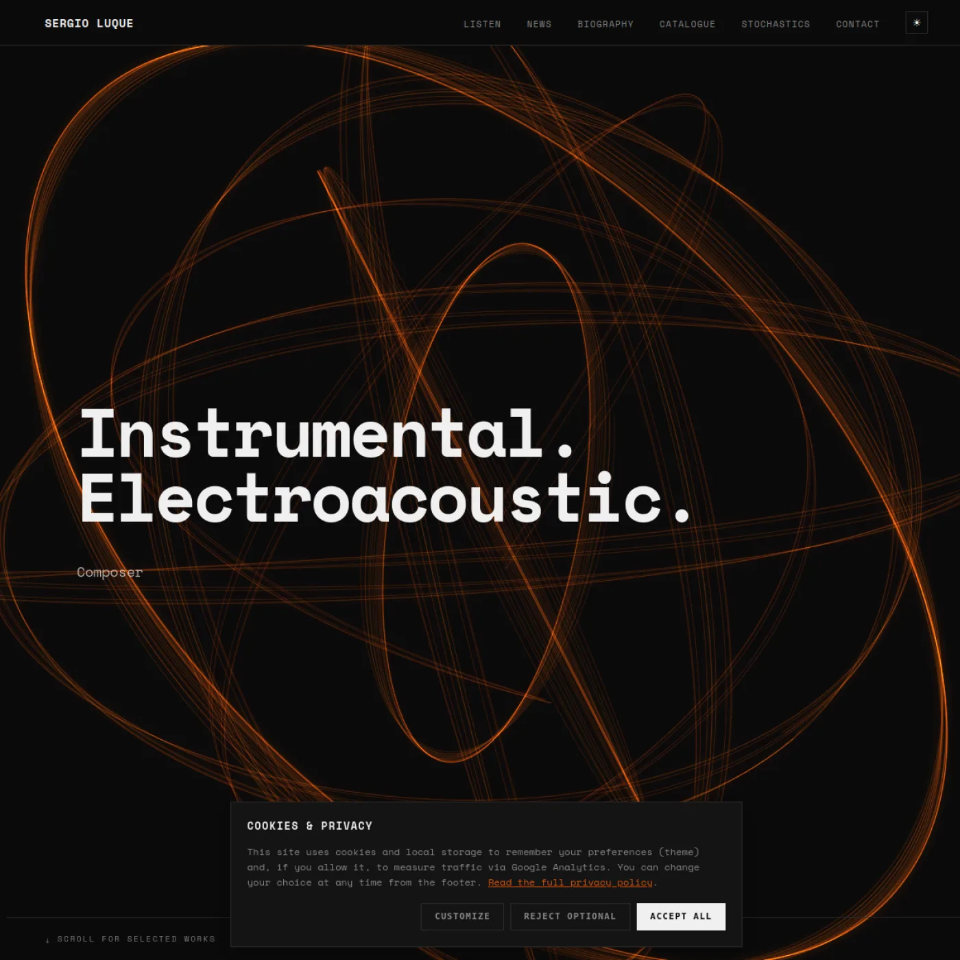 sergioluque.com — composer Sergio Luque's site